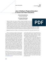 Implicit Theories of Ability in Physical Education: Current Issues and Future Directions