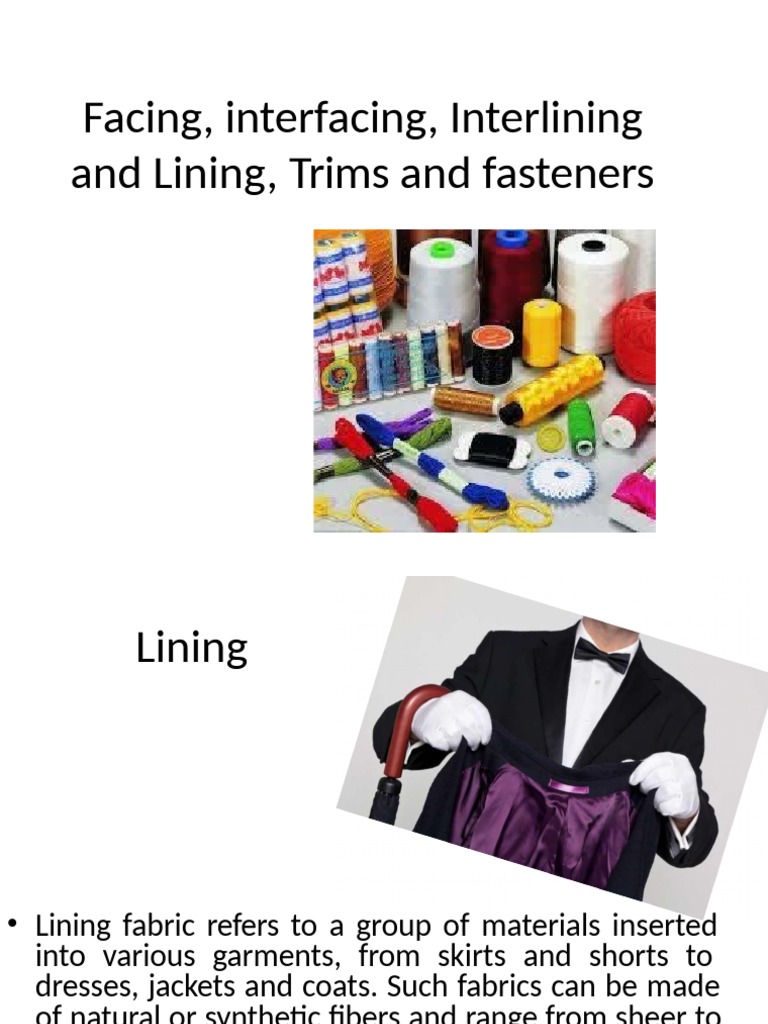 Understanding Lining and Interfacing | PDF | Seam (Sewing) | Sewing