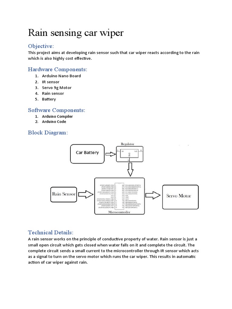 Rain Sensing Car Wiper PDF