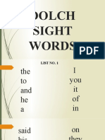 Dolch Sight Words