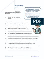 Indirect and Direct Quotations Worksheet - Grade-4-Quotations-A