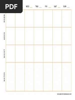 Timeblocksheet Weekly Fillable v01