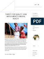 Thirsty For Quality: How Water Impacts Mental Health: Blog - Latest News