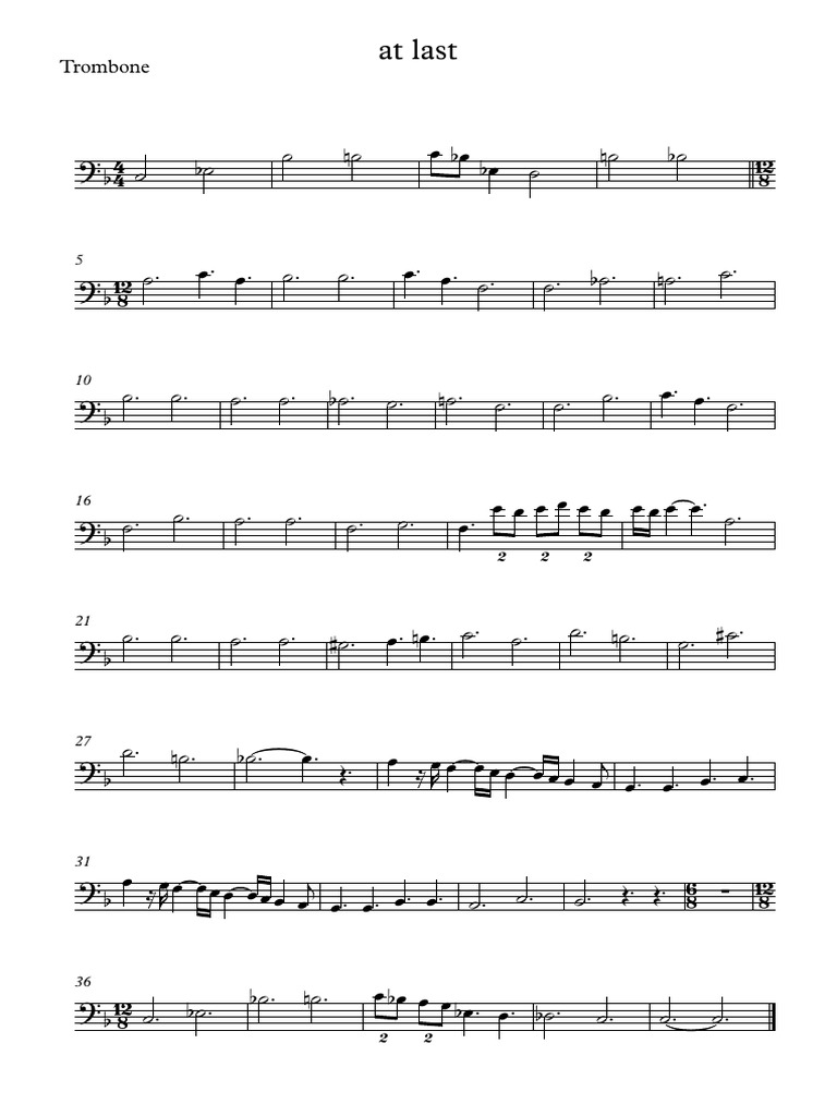 At Last - Trombone | PDF