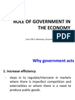 11 - Econ 190.2 - Role of Govt