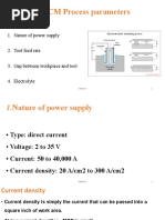 ECM Process Parameter 1