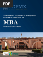 PGPMX: Degree Programme