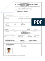 Acknowledgement For Engagement of Act Apprentice: Name of School/ Institute Board/ University State Year of Exam