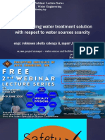 Understanding Water Treatment Solution With Respect To Water Sources Scarcity