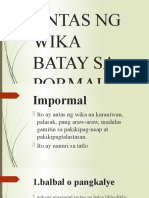 Pormalidad NG Wika