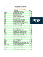 Toner Pricelist