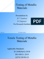 Tensile Testing of Metallic Materials: Presentation by