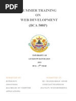 Internship Report - Full Stack Development | PDF | Html Element | Computers