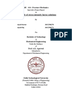 Case Study of Stress Intensity Factor Solutions: ME - 414: Fracture Mechanics