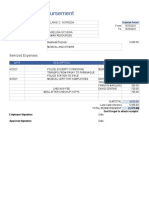 Expense Reimbursement: Itemized Expenses