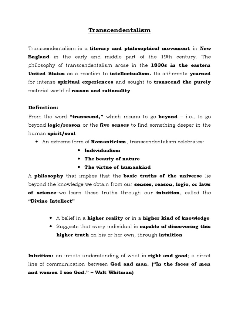 Transcendentalism The Shocking Truth About Its Core Beliefs - qkn0urm
