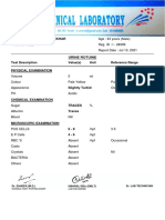 Urine Rotuine: Test Description Value(s) Unit Reference Range Physical Examination