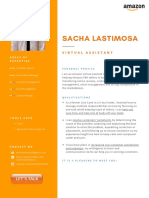 Sacha Lastimosa - Amazon Virtual Assistant Resume