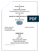 "Chat-Application": of Master of Computer Applications IN