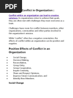 Effects of Conflict in Organization