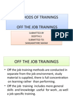 Off The Job Trainings