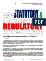 Legal Regulatory Requirements - An Insight