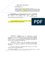 Director's Certificate - Sell Asset - With Conformity V2