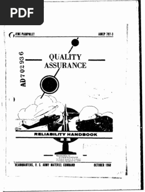 QUALITY Assurance: Amc Pamphlet AMCP 7013 | PDF | Reliability