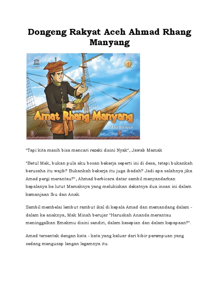 Hikayat Amad Rhang Manyang Aceh | PDF