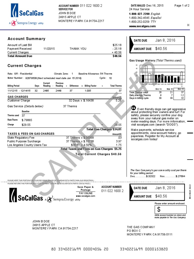Socalgas Bill Template PDF Debit Card Service Industries Socalgas Bill Template PDF Debit Card Service Industries