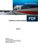 CitiDirect Online Banking Bank Handlowy W Warszawie S.A.