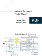 International Business Trade Theory: Sept 4, 2019 Toshiya Ozaki