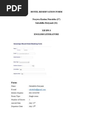 Hotel Reservation Form