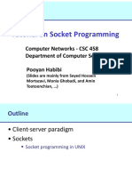 Tutorial On Socket Programming: Computer Networks - CSC 458 Department of Computer Science Pooyan Habibi