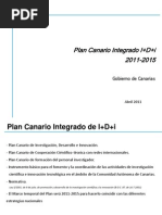 Esquema del Borrador Plan Canario de I+D+i 2011-2015