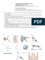 Tutorial Sheet - 1 (Analysis of Forces) - Engineering Mechanics (AM12101)