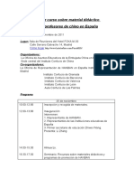 Primer Curso Sobre Material Didáctico para Profesores de Chino en España