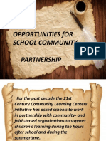 The School Community and Partnership