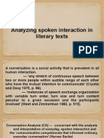 Analyzing Spoken Interaction in Literary Texts