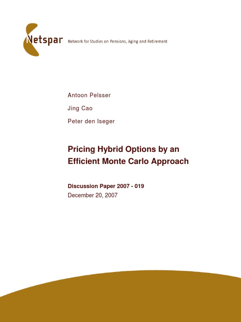 Efficient Monte Carlo for Hybrid Options | PDF | Ordinary Least Squares ...
