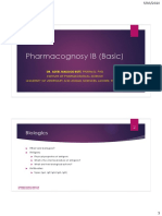 Pharmacognosy IB (Basic) : Biologics