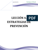 Lección 4. Estrategias de Prevención