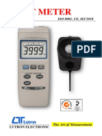 Light Meter: Model: LX-1102 ISO-9001, CE, IEC1010