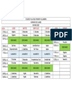 Horario de Clases 9 - 2021