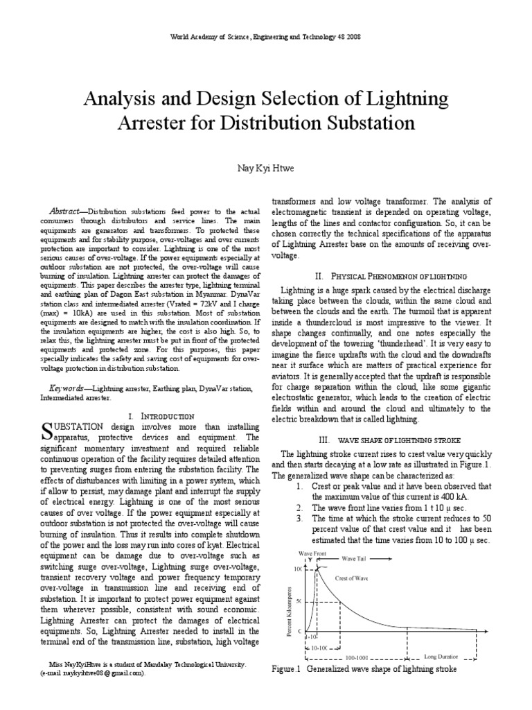 Lightning Arresters Substation | PDF | Electrical Substation | Lightning