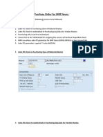 Auto Generation of Purchase Order for MRP Items