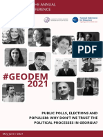 GEODEM 2021 Conference Notes - Public Polls, Elections and Populism: Why Don't We Trust The Political Processes in Georgia?