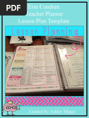 Erin Condren Teacher Planner Lesson Plan Template: Created By: Ashley Magee  | PDF | Phonics | Reading Comprehension