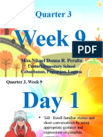 QUARTER 3, WEEK 9 ENGLISH Inkay - Peralta