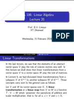 MA 106: Linear Algebra: Prof. B.V. Limaye IIT Dharwad